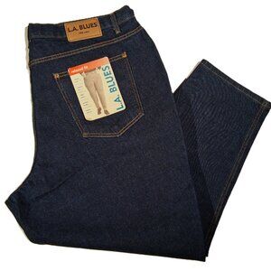L.A. BLUES Jeans  Plus size 26P  Relaxed Fit  Tapered Leg  Cotton  Dark Wash NEW